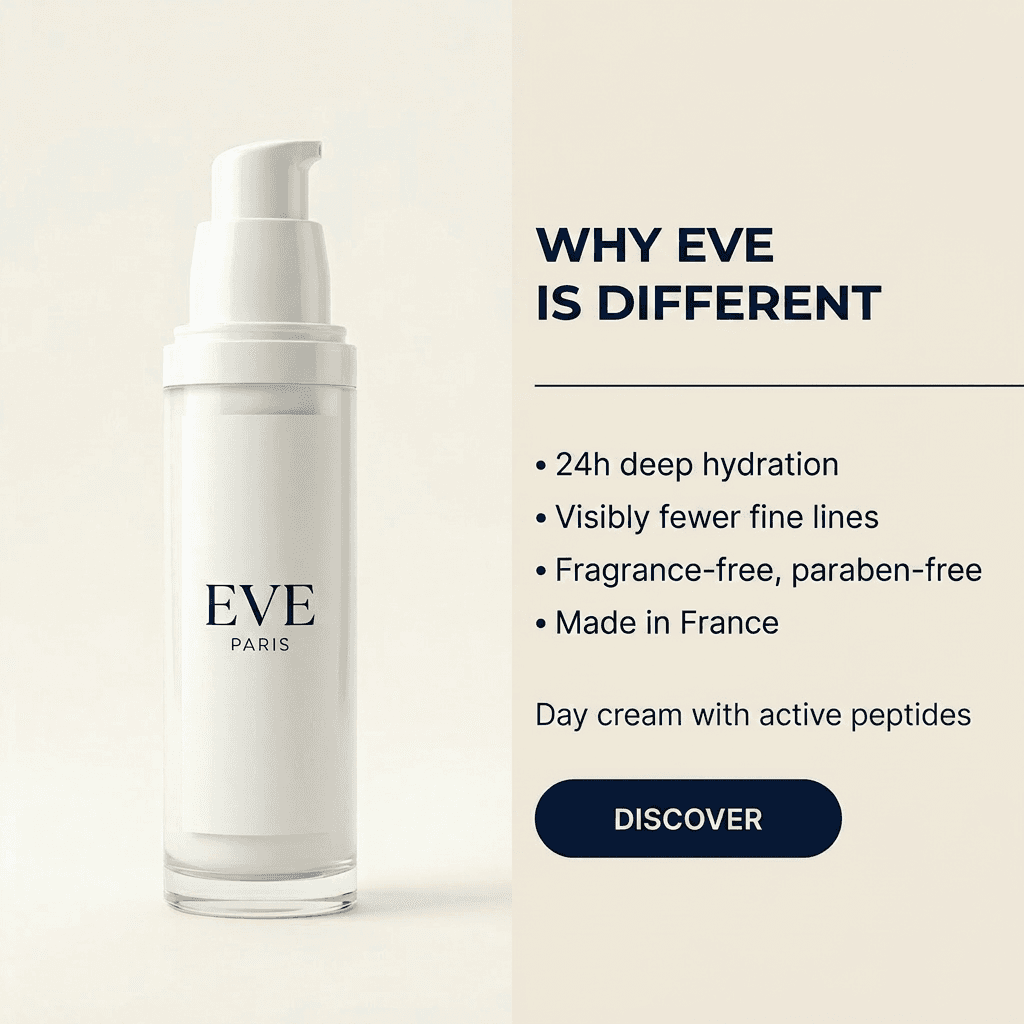 Skincare ad creative with before/after