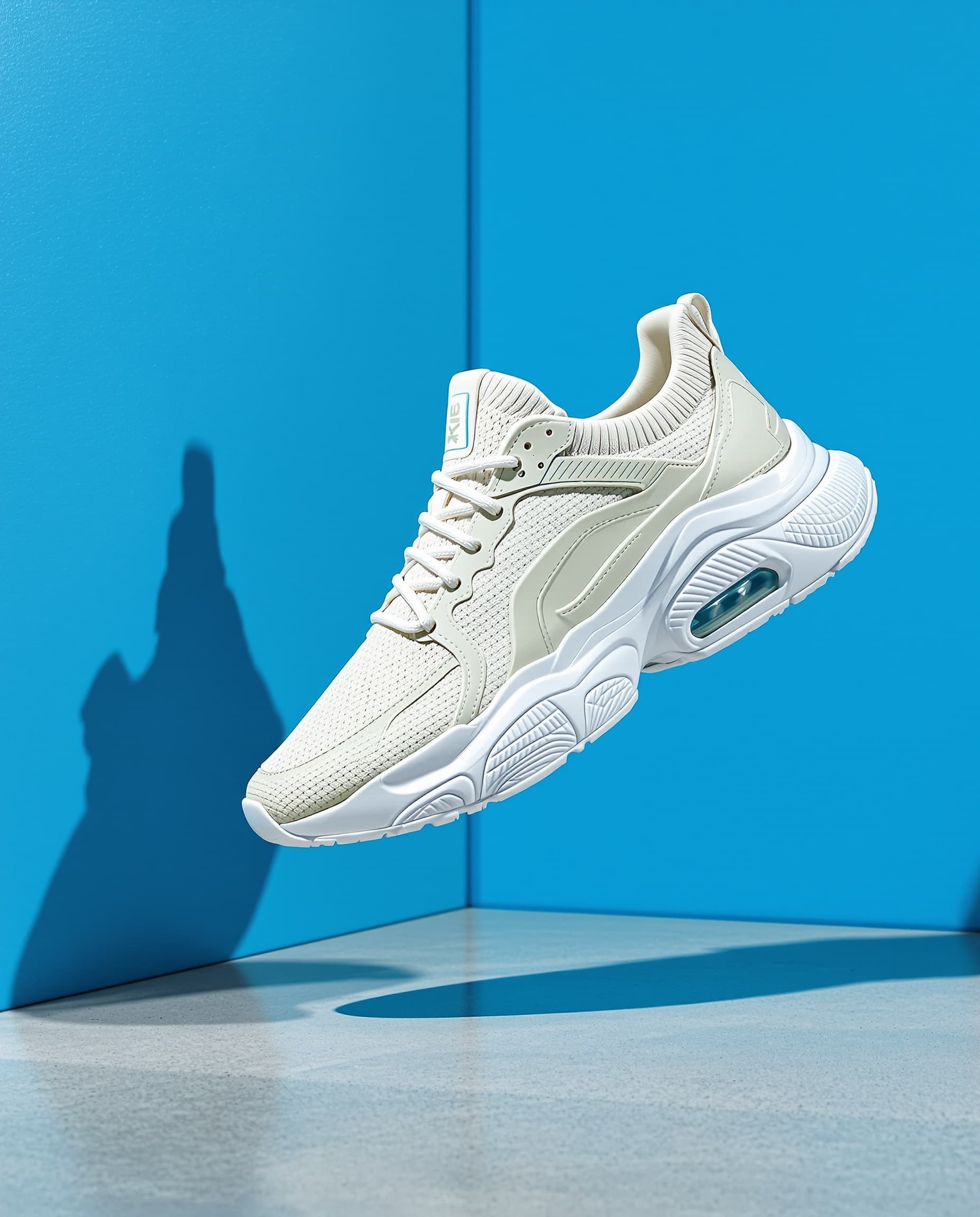 Premium sage sneaker on neutral background